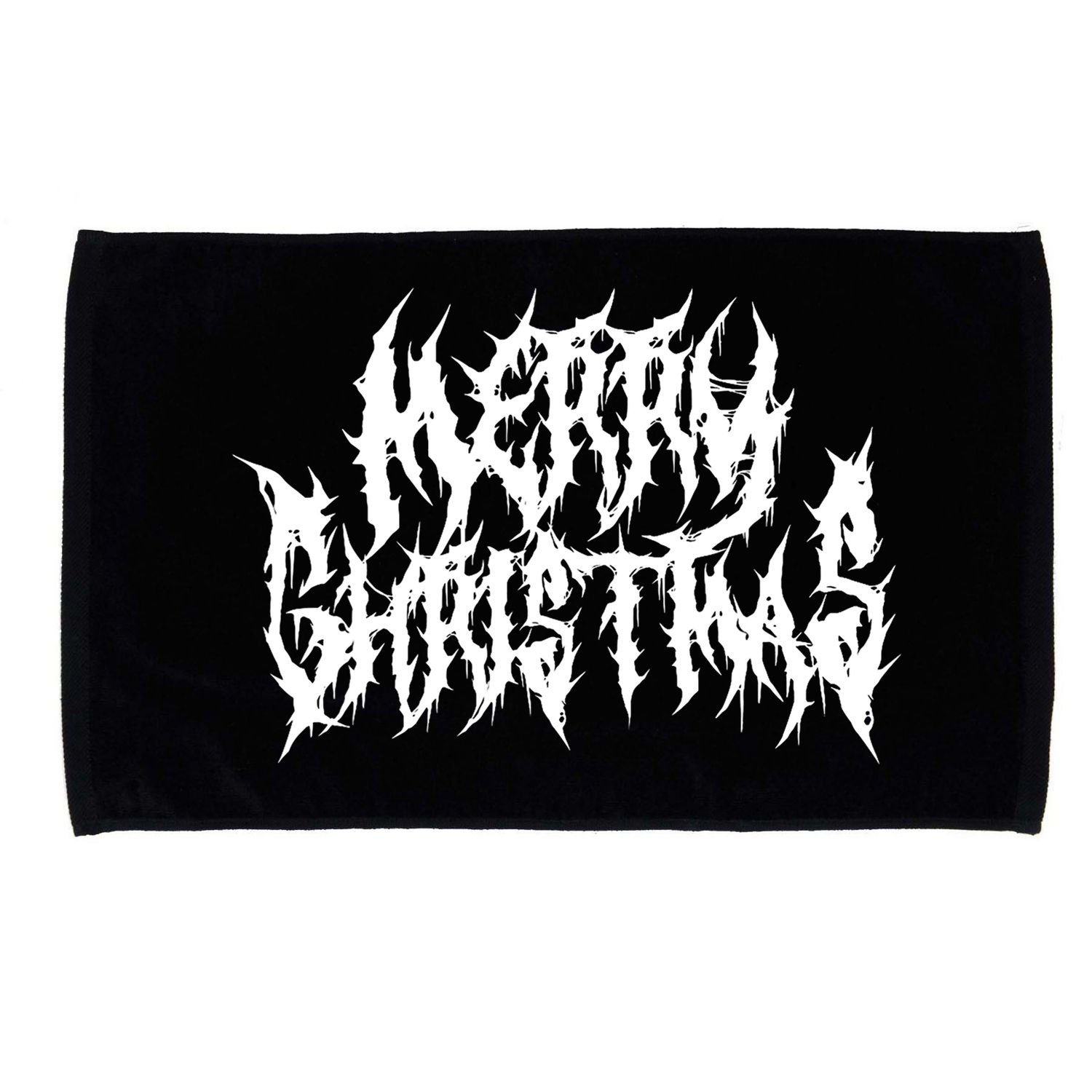 Merry Christmas. Death Metal Black Metal Funny Goth Xmas Microfiber Hand Towel