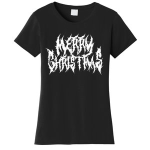 Merry Christmas. Death Metal Black Metal Funny Goth Xmas Women's T-Shirt