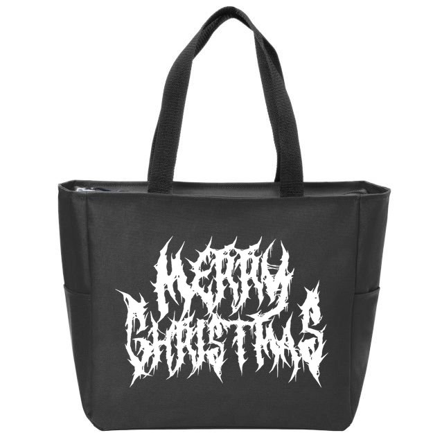 Merry Christmas. Death Metal Black Metal Funny Goth Xmas Zip Tote Bag