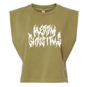 Merry Christmas. Death Metal Black Metal Funny Goth Xmas Garment-Dyed Women's Muscle Tee