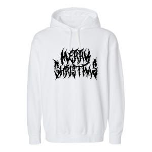 Merry Christmas. Death Metal Black Metal Funny Goth Xmas Garment-Dyed Fleece Hoodie