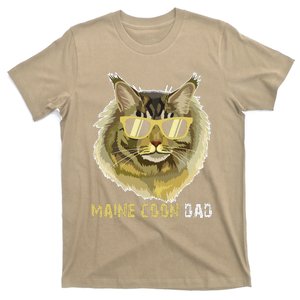 Maine Coon Dad For Cat Lovers Fathers Day Tee T-Shirt