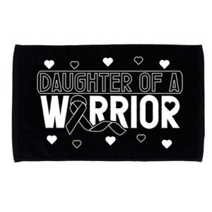 Melanoma Cancer Daughter Skin Cancer Ribbon Awareness Gift Microfiber Hand Towel