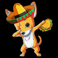 Mexican Chihuahua Dog Dabbing Sombrero Taco Cinco De Mayo Impact Tech Backpack