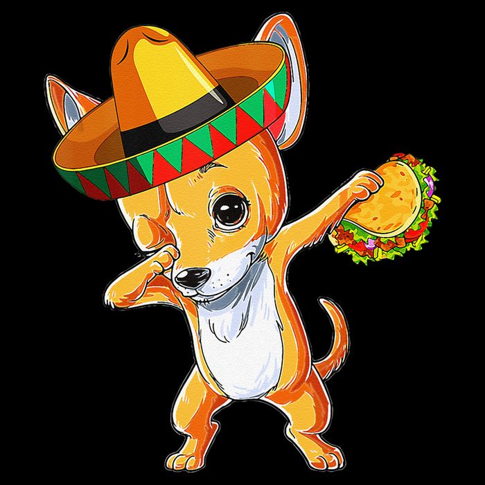 Mexican Chihuahua Dog Dabbing Sombrero Taco Cinco De Mayo Impact Tech Backpack