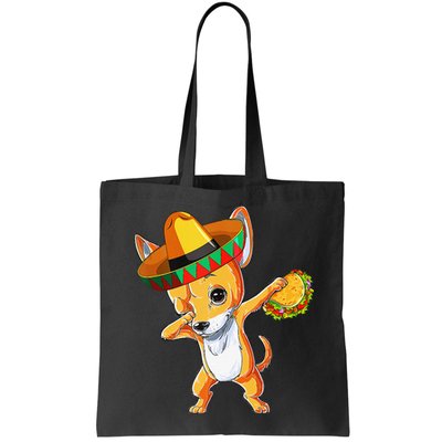 Mexican Chihuahua Dog Dabbing Sombrero Taco Cinco De Mayo Bag