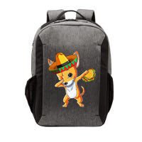 Mexican Chihuahua Dog Dabbing Sombrero Taco Cinco De Mayo Vector Backpack
