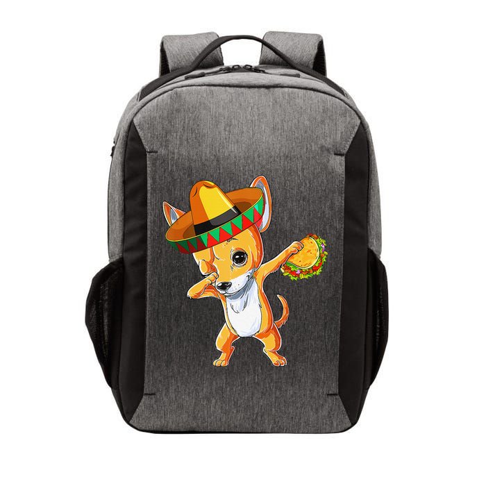 Mexican Chihuahua Dog Dabbing Sombrero Taco Cinco De Mayo Vector Backpack