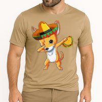 Mexican Chihuahua Dog Dabbing Sombrero Taco Cinco De Mayo Cooling Performance Crew T-Shirt