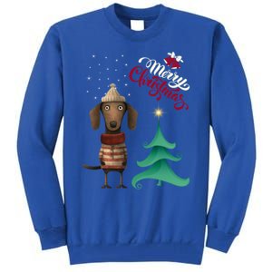 Merry Christmas Dachshund Christmas Tree Gift Tall Sweatshirt