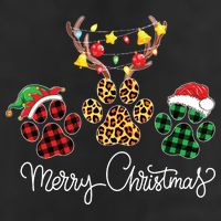 Merry Christmas Dog Paws Lights Buffalo Plaid Leopard Xmas 11oz C Handle Ceramic Mug