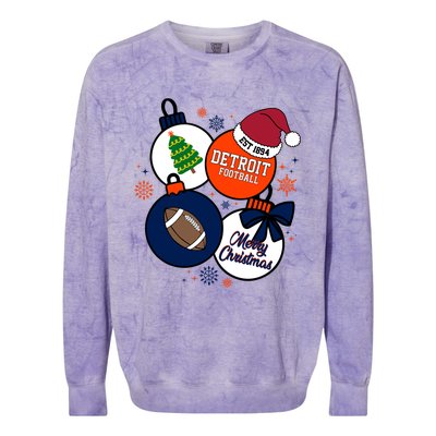 Merry Christmas Detroit Baseball Est 1894 Colorblast Crewneck Sweatshirt