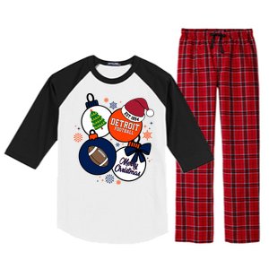 Merry Christmas Detroit Baseball Est 1894 Raglan Sleeve Pajama Set