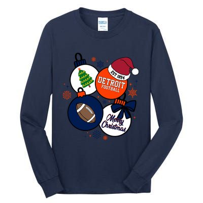 Merry Christmas Detroit Baseball Est 1894 Tall Long Sleeve T-Shirt