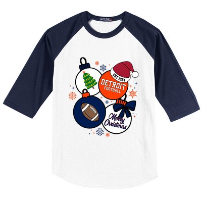 Merry Christmas Detroit Baseball Est 1894 Baseball Sleeve Shirt