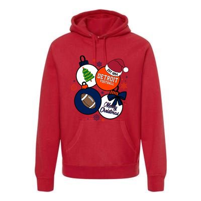 Merry Christmas Detroit Baseball Est 1894 Premium Hoodie