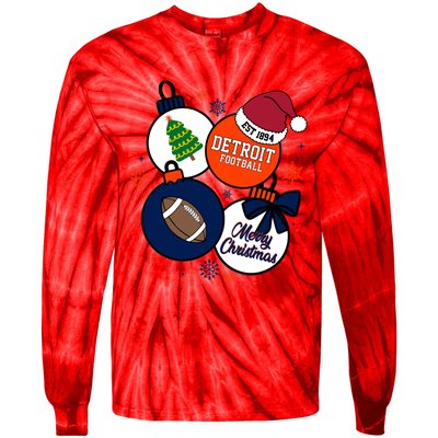 Merry Christmas Detroit Baseball Est 1894 Tie-Dye Long Sleeve Shirt