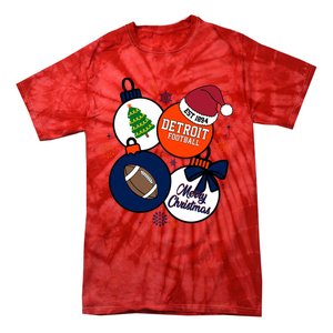 Merry Christmas Detroit Baseball Est 1894 Tie-Dye T-Shirt