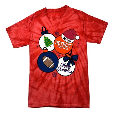 Merry Christmas Detroit Baseball Est 1894 Tie-Dye T-Shirt