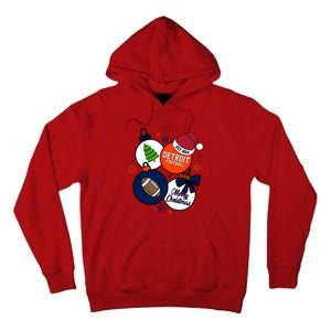 Merry Christmas Detroit Baseball Est 1894 Tall Hoodie