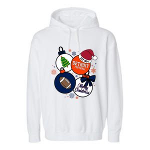 Merry Christmas Detroit Baseball Est 1894 Garment-Dyed Fleece Hoodie