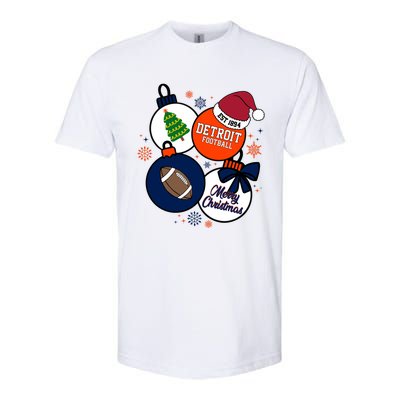 Merry Christmas Detroit Baseball Est 1894 Softstyle CVC T-Shirt