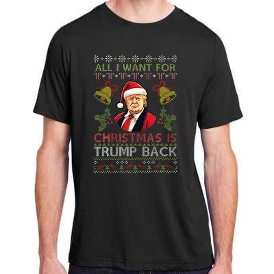 Merry Christmas Day Trump Back Ugly Xmas Noel Sweater Adult ChromaSoft Performance T-Shirt