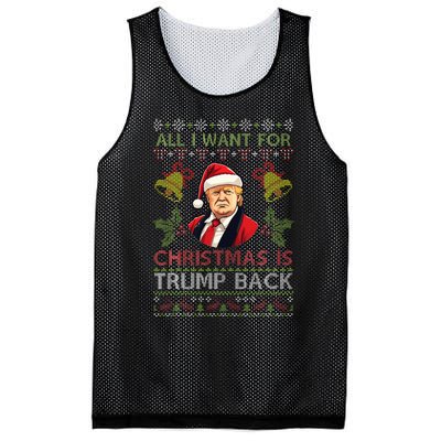 Merry Christmas Day Trump Back Ugly Xmas Noel Sweater Mesh Reversible Basketball Jersey Tank