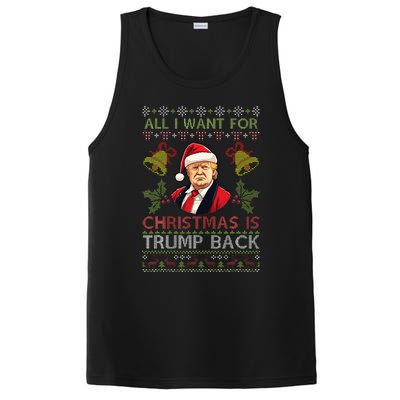 Merry Christmas Day Trump Back Ugly Xmas Noel Sweater PosiCharge Competitor Tank