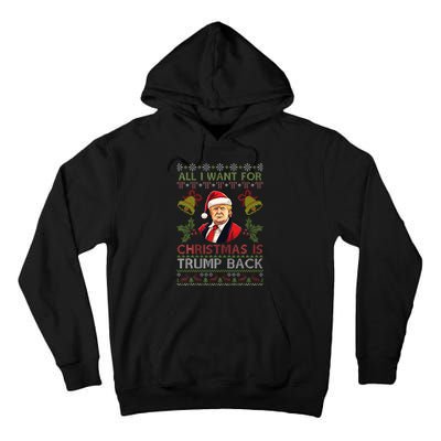 Merry Christmas Day Trump Back Ugly Xmas Noel Sweater Tall Hoodie