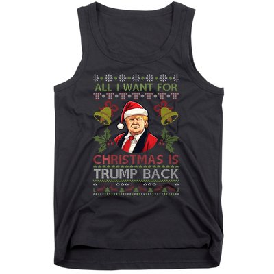 Merry Christmas Day Trump Back Ugly Xmas Noel Sweater Tank Top