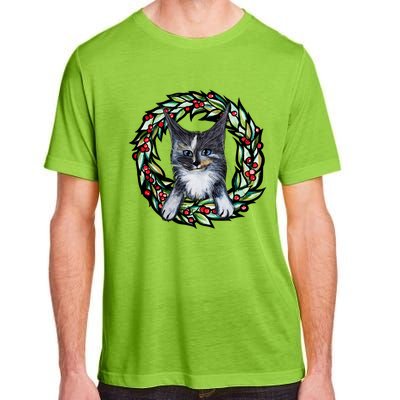 Maine Coon Dilute Calico Cat Christmas Funny Gift Adult ChromaSoft Performance T-Shirt