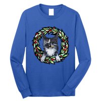 Maine Coon Dilute Calico Cat Christmas Funny Gift Long Sleeve Shirt