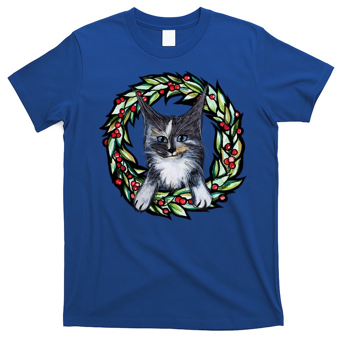 Maine Coon Dilute Calico Cat Christmas Funny Gift T-Shirt