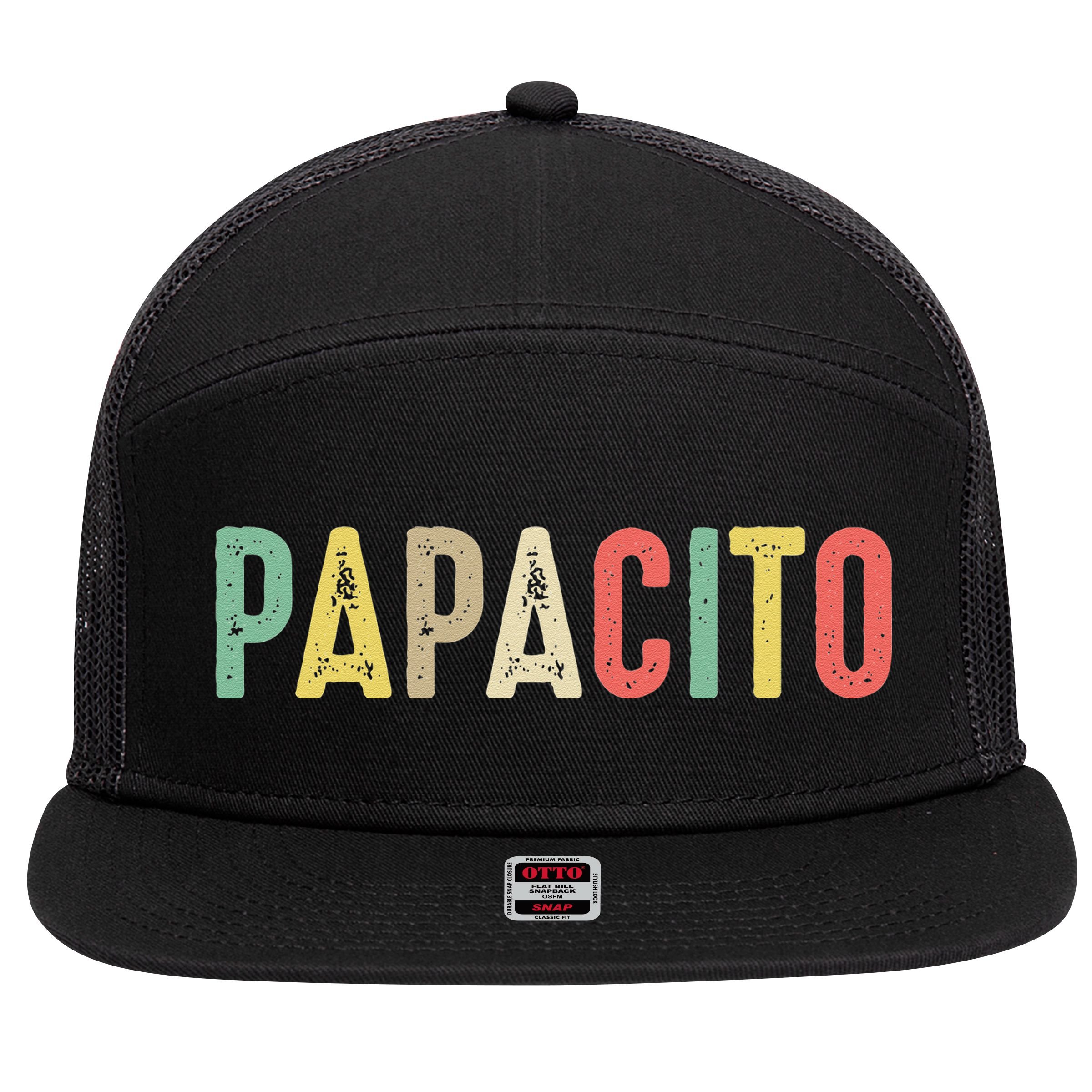 Mexico Cinco De Mayo Papacito 7 Panel Mesh Trucker Snapback Hat