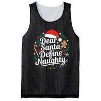 Merry Christmas Dear Santa Define Nice Naughty Xmas Holiday Mesh Reversible Basketball Jersey Tank