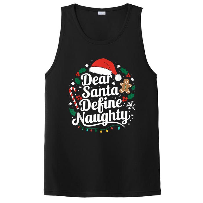 Merry Christmas Dear Santa Define Nice Naughty Xmas Holiday PosiCharge Competitor Tank