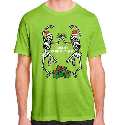 Merry Christmas Dancing Skeletons Funny Xmas Great Gift Adult ChromaSoft Performance T-Shirt