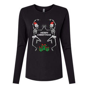 Merry Christmas Dancing Skeletons Funny Xmas Great Gift Womens Cotton Relaxed Long Sleeve T-Shirt