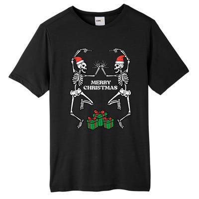 Merry Christmas Dancing Skeletons Funny Xmas Great Gift Tall Fusion ChromaSoft Performance T-Shirt