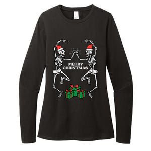 Merry Christmas Dancing Skeletons Funny Xmas Great Gift Womens CVC Long Sleeve Shirt