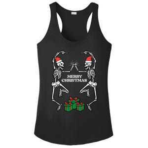 Merry Christmas Dancing Skeletons Funny Xmas Great Gift Ladies PosiCharge Competitor Racerback Tank