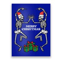 Merry Christmas Dancing Skeletons Funny Xmas Great Gift Poster