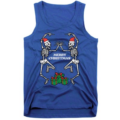 Merry Christmas Dancing Skeletons Funny Xmas Great Gift Tank Top