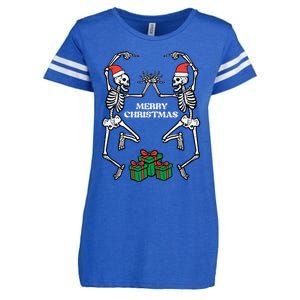 Merry Christmas Dancing Skeletons Funny Xmas Great Gift Enza Ladies Jersey Football T-Shirt