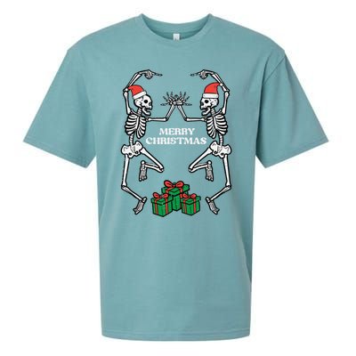 Merry Christmas Dancing Skeletons Funny Xmas Great Gift Sueded Cloud Jersey T-Shirt