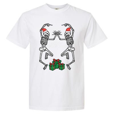 Merry Christmas Dancing Skeletons Funny Xmas Great Gift Garment-Dyed Heavyweight T-Shirt