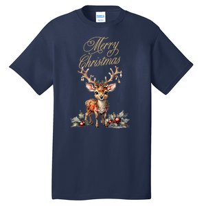 Merry Christmas Deer Tall T-Shirt