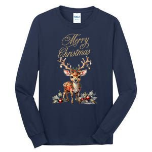 Merry Christmas Deer Tall Long Sleeve T-Shirt