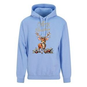 Merry Christmas Deer Unisex Surf Hoodie